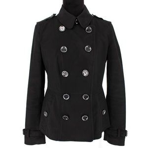Burberry Brit Short Double-Breasted Trench Jacket